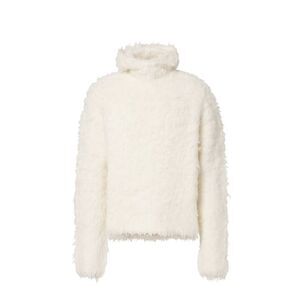 Acne Studios White Alpaca Leather Men's Sweatshirt